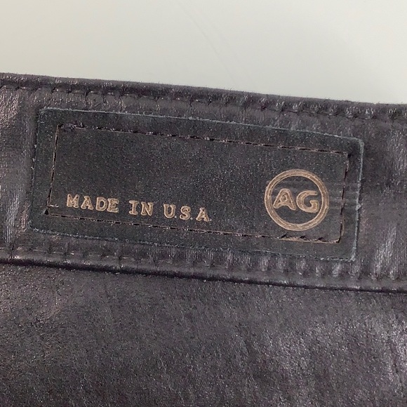 AG Adriano Goldschmied The Legging Super Skinny distressed Vegan Leather SZ 26 R - Picture 6 of 16